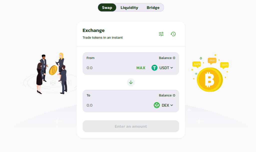 How to trade on WEDEX, SWAP On WEDEX, The Best Decentralized Exchange