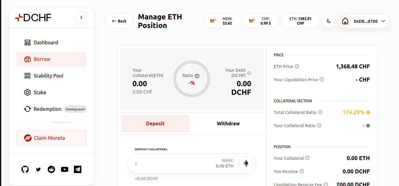 how to borrow using Defi Franc, how to borrow against your cryptocurrency