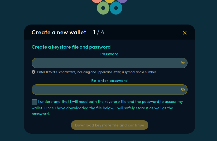 how to create a wallet using oho wallet